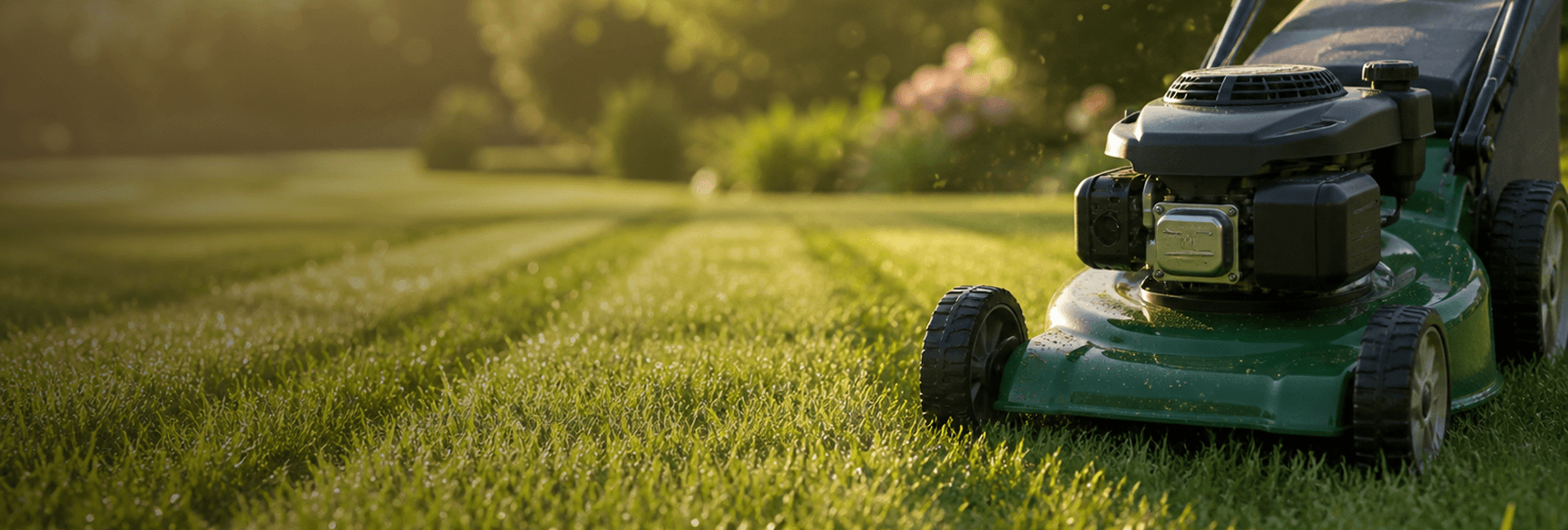 Dead Weed technician inspecting a healthy residential lawn